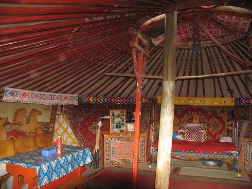 inside a Mongol ger