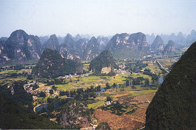 Die wunderschöne Landschaft um Yangshuo