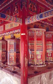 Gebehtsmühlen in Xiahe